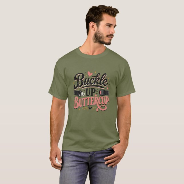 T-shirt Attache ta ceinture Papillon Citation Mignonne (Devant entier)