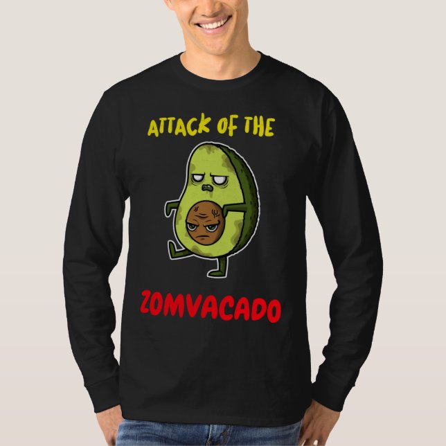 T-shirt ATTACK OF THE ZOMVACADO u2013  AVACADO HALLOWEEN C (Devant)
