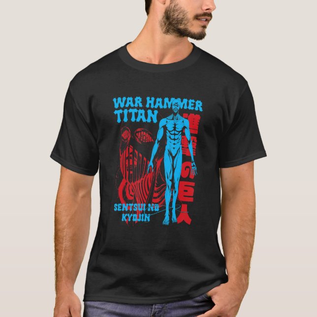 T-shirt Attack on Titan Season 4 War Hammer Full Body Pose (Devant)