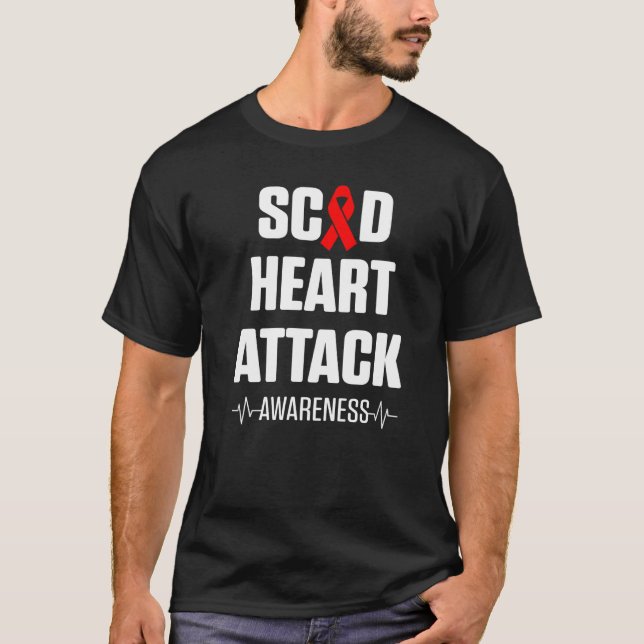 T-shirt Attaque cardiaque SCAD Survivor Heartbeat Warrior  (Devant)