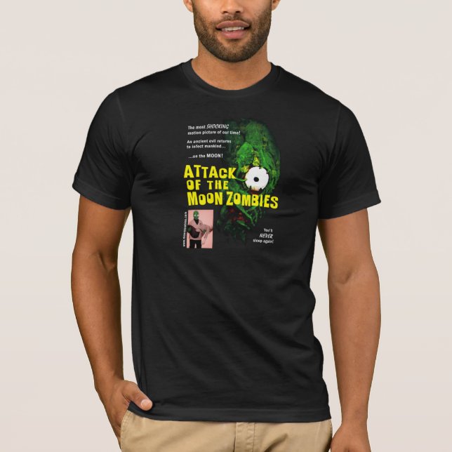 T-shirt "Attaque chemise d'affiche de lune de zombis" (Devant)