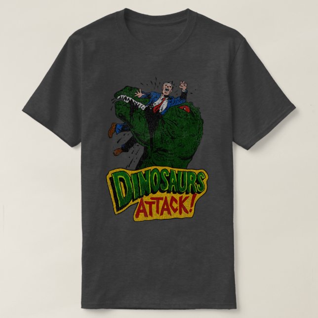 T-shirt Attaque de dinosaures en détresse (Design devant)