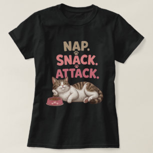 T-shirt Attaque de friandises pour chat mignon Citation Ar
