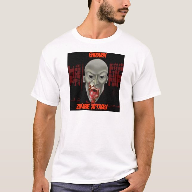 T-shirt Attaque de Ghoulish Zombie (Devant)