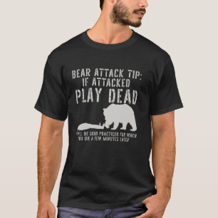 T-shirt Attaque de l'ours Survie Humour Wilderness Camping