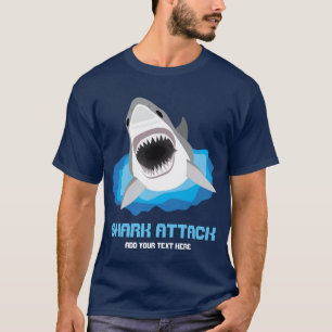 T-shirt Attaque de requin - grandes mâchoires de requin