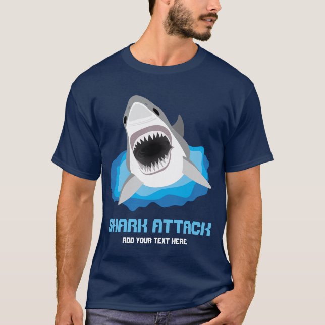 T-shirt Attaque de requin - grandes mâchoires de requin (Devant)