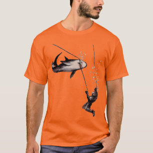 T-shirt Attaque de requin sur un casque Vintage plongée Di
