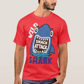 T-shirt Attaque de snack requin Animaux drôles drôle