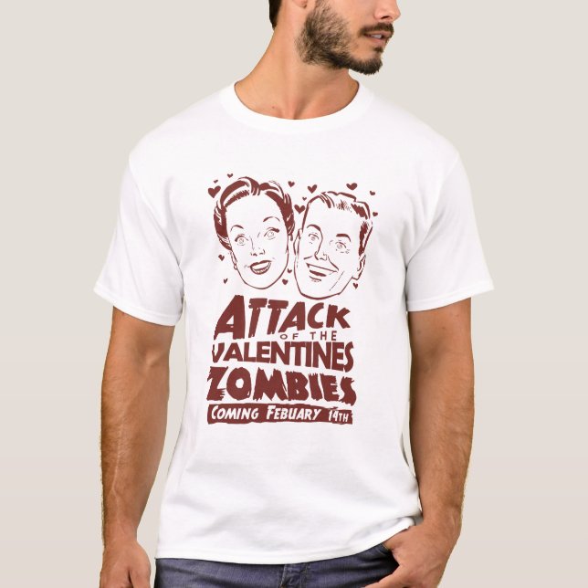 T-shirt Attaque des zombis de Valentines (Devant)