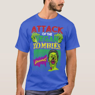 T-shirt Attaque du Vegan Zombies Végétarien Funny Hallo