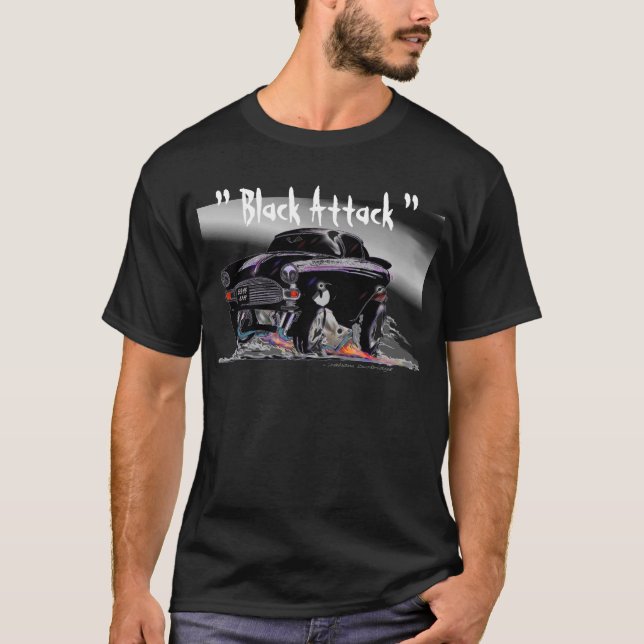 T-shirt "Attaque noire " (Devant)