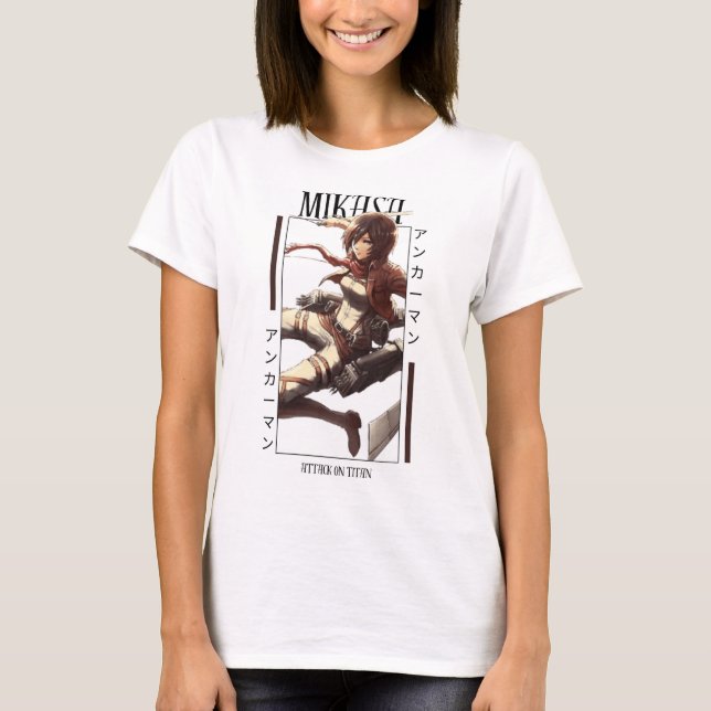 T-SHIRT ATTAQUE SUR TITAN-MIKASA ACKERMAN COOL DESIGN (Devant)