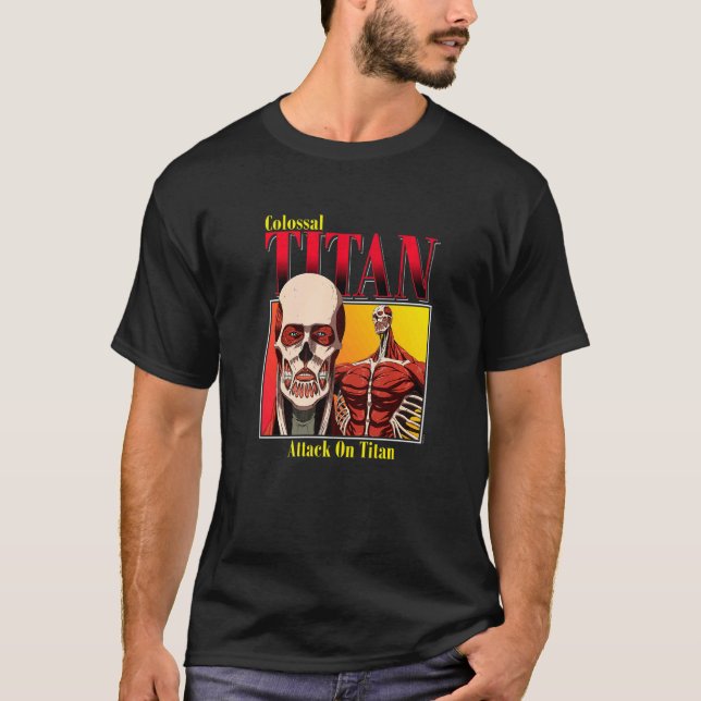 T-shirt Attaque sur Titan Saison 4 Colossal Titan Gradient (Devant)