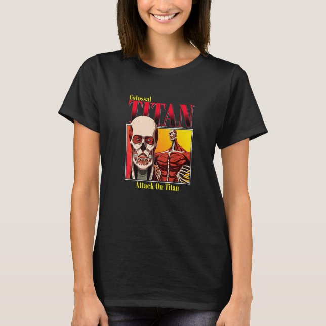 T-shirt Attaque sur Titan Saison 4 Colossal Titan Gradient (Devant)