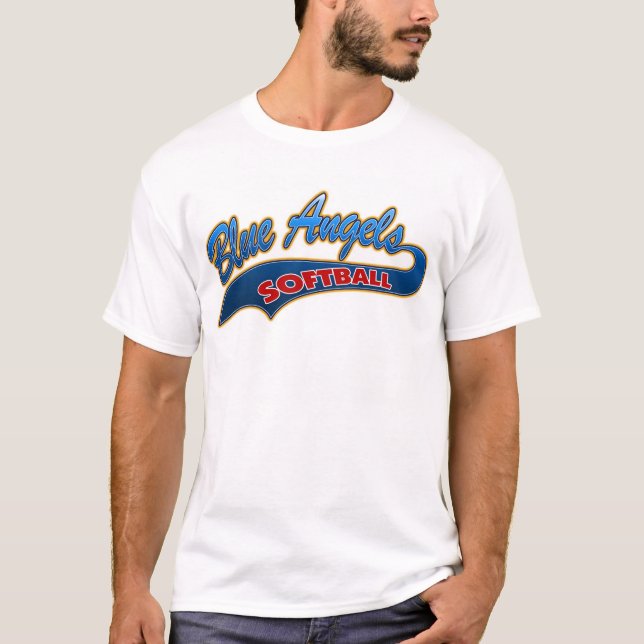 T-shirt Attaque surprise du base-ball d'anges bleus (Devant)