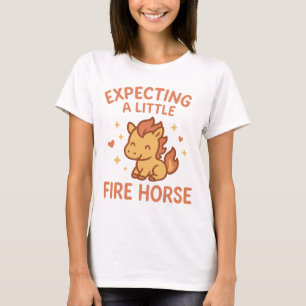 T-shirt Attendant d'un petit cheval de feu Maternité migno