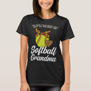 T-shirt attendez de rencontrer ce sport de softball grand-