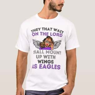 T-shirt Attendez Sur Le Seigneur Il Renouvrira Votre Force