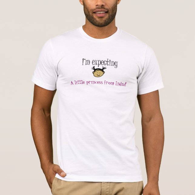 T-shirt Attendre une fille d'Inde ! (Devant)