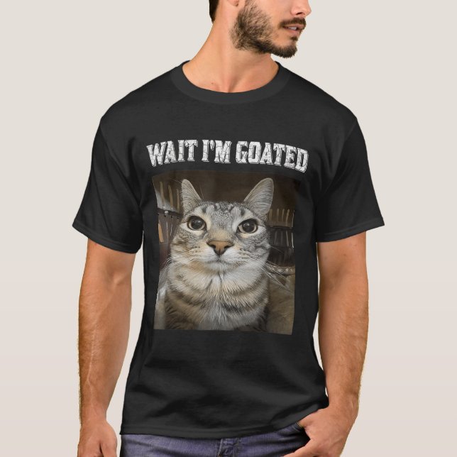 T-shirt Attends, Je Suis Chat Humour Mème (Devant)
