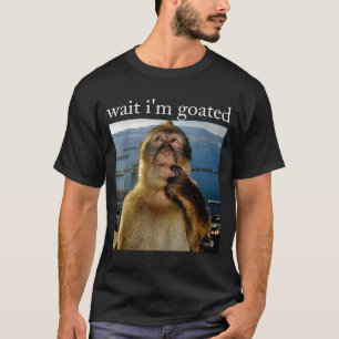 T-shirt Attends je suis Dieux Drôle Singe qui pense Mème B