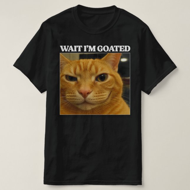 T-shirt Attends je suis le Chat Emouvant Mème de Chat Drôl (Design devant)
