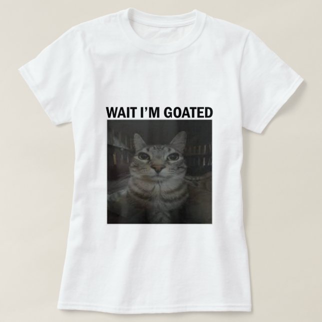 T-shirt Attends, je suis mangé Silly Chat Mème Funny Chat  (Design devant)