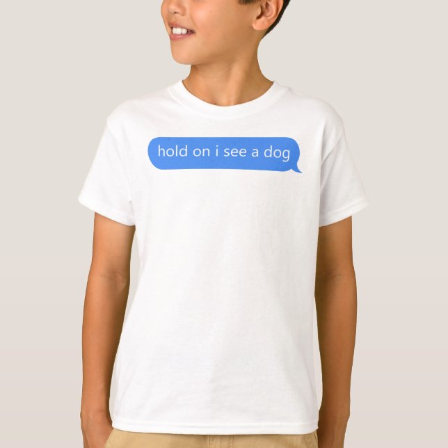 T-shirt Attends, Je Vois Un Sticker Pour Chien (Devant)