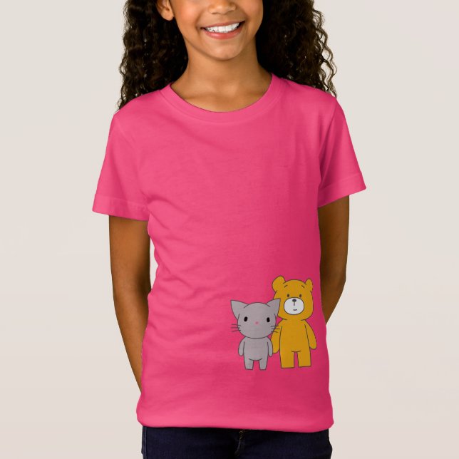 T-Shirt Attente de l'Illuminati : Chat et ours (Devant)