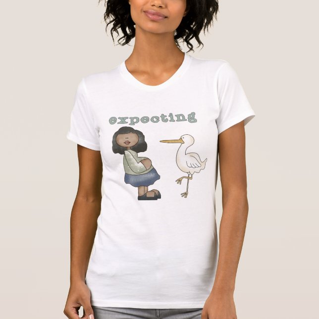 T-shirt Attente - Une mère afro-américaine va être et se m (Devant)