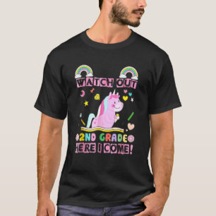 T-shirt Attention 2e année ici je viens Unicorn 1