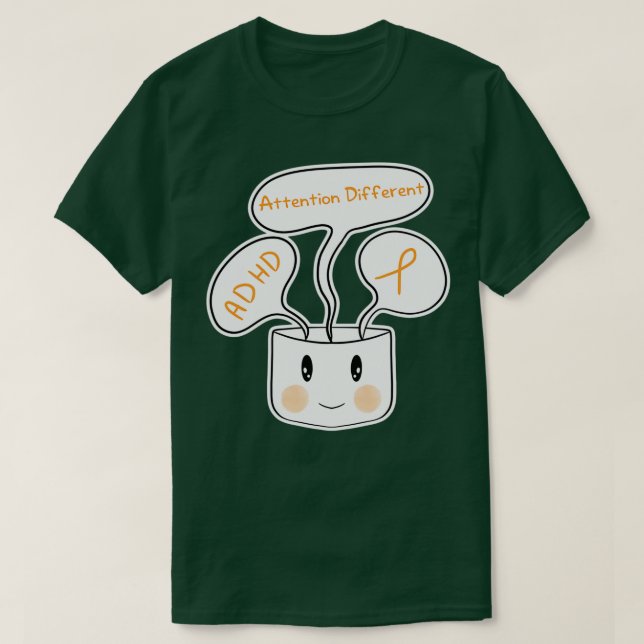 T-shirt Attention à différents TDAHD mois 2 (Design devant)