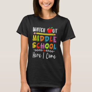 T-shirt Attention Au collège, je viens