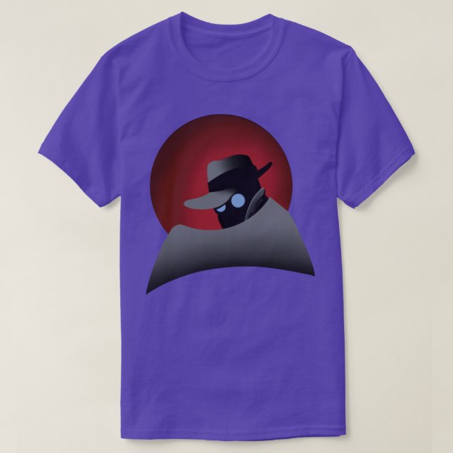 T-shirt Attention au fantôme gris (Design devant)