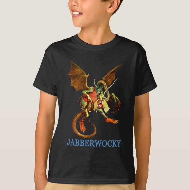 T-SHIRT ATTENTION AU JABBERWOCKY DRESSÉ (Devant)