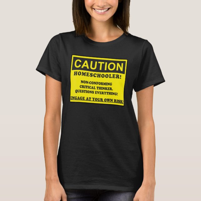 T-shirt Attention Auto-écolier Non conforme Penseur critiq (Devant)