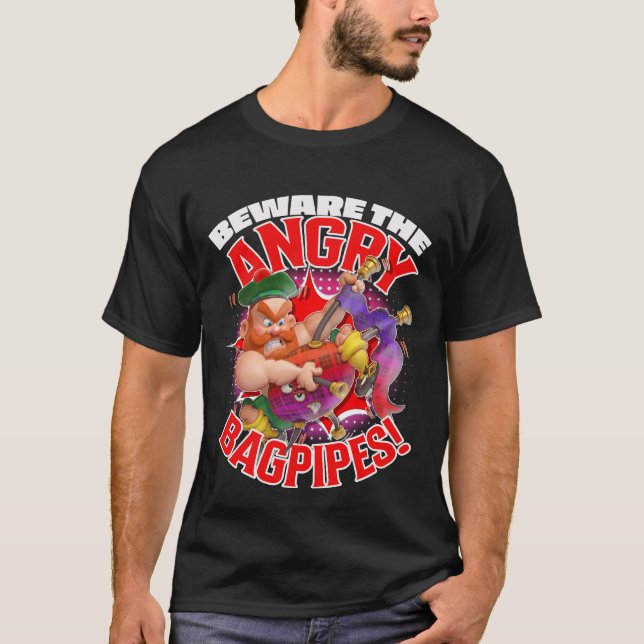 T-shirt Attention aux CORnemuses EN COLÈRE ! (Devant)