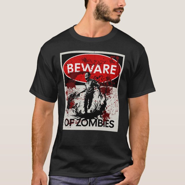 T-shirt Attention aux zombies (Devant)