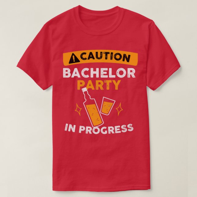 T-shirt Attention Bachelor Party Funny Bachelor Party Cade (Design devant)