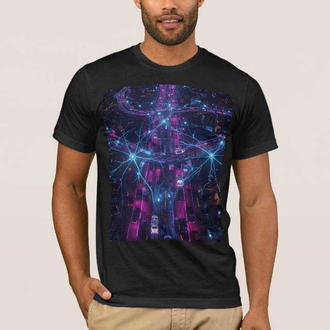 T-shirt Attention : Embouteillage Neural à l'Approche – Ne (Devant)