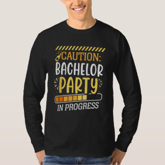 T-shirt Attention enterrement de vie de garçon en cours Ma