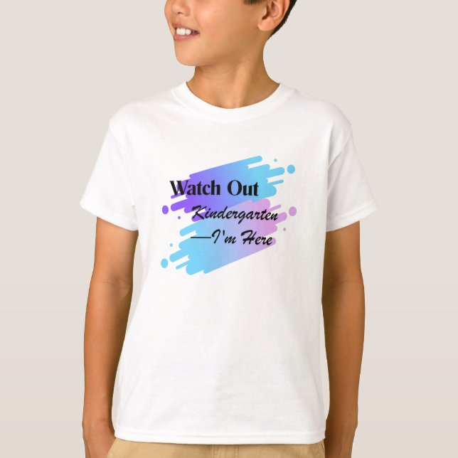 T-shirt "Attention, maternelle, j'arrive !" (Devant)