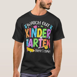 T-shirt Attention maternelle j'arrive retour à l'école