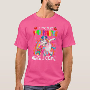 T-shirt Attention maternelle Je viens Dabbing Unicorn Rain