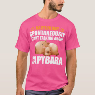 T-shirt Attention Peut Commencer Spontanément À Parler De