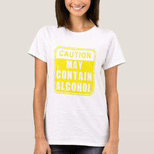 T-shirt Attention Peut Contenir De L'Alcool Joueur De Jeu