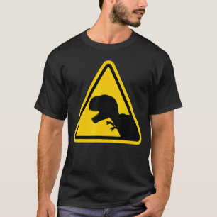 T-shirt Attention Rex Dinosaur Reptile Danger Dino Zone