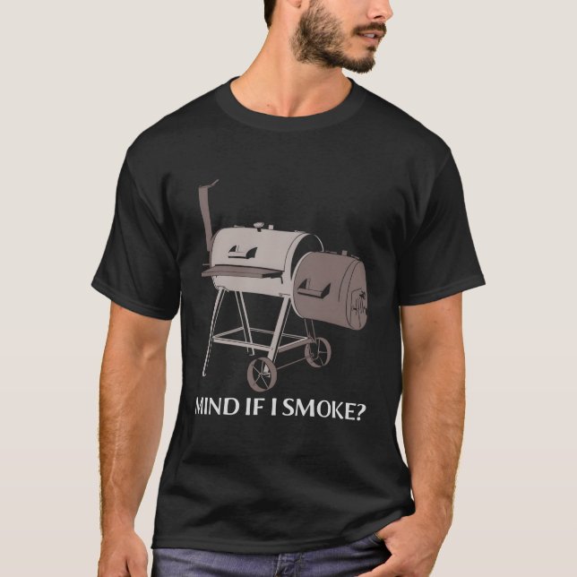 T-shirt Attention si je fume Barbecue Fumer Griller (Devant)