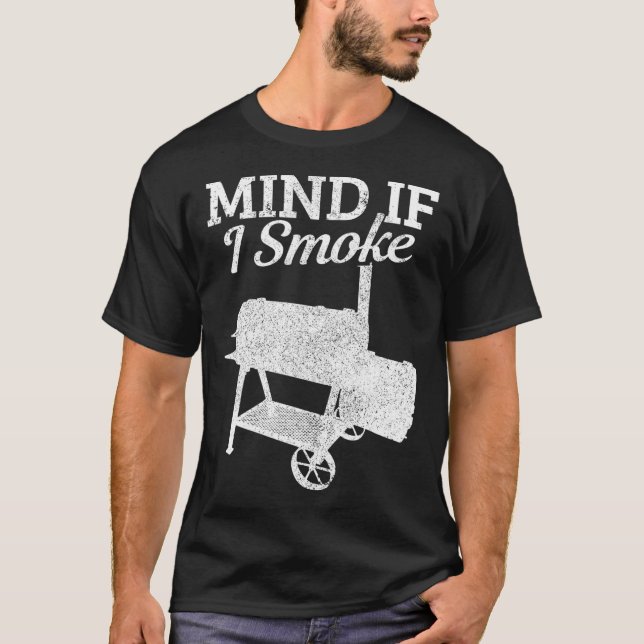 T-shirt Attention si je fume Barbecue Grillmaster Fumer de (Devant)